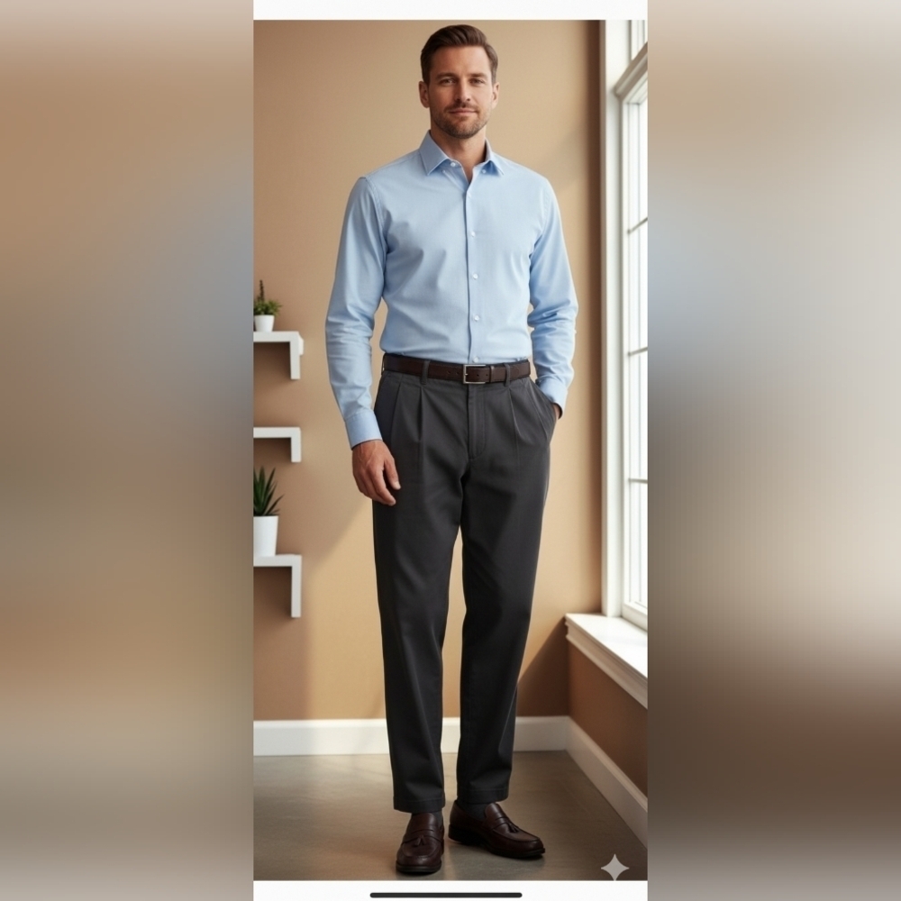 Croft & Barrow Men's Black Chinos Size 34x32 (EUC)